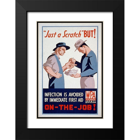 Just a scratch Black Modern Wood Framed Art Print with Double Matting by WPA