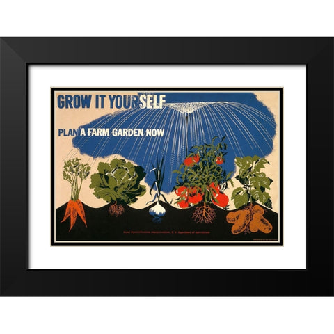 Grow it yourself - Plan a farm garden now Black Modern Wood Framed Art Print with Double Matting by Bayer, Herbert