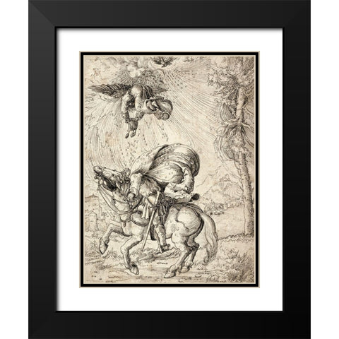 The Conversion of Saint Paul Black Modern Wood Framed Art Print with Double Matting by Huber, Wolf