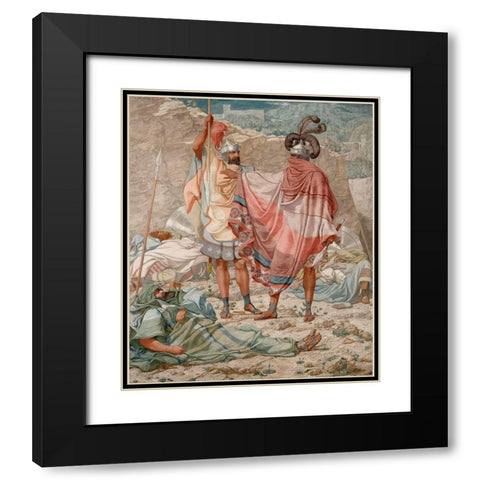 Mercy: David Spareth Sauls Life Black Modern Wood Framed Art Print with Double Matting by Dadd, Richard
