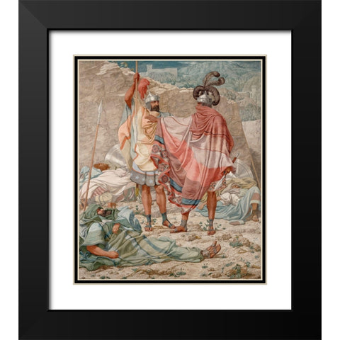 Mercy: David Spareth Sauls Life Black Modern Wood Framed Art Print with Double Matting by Dadd, Richard