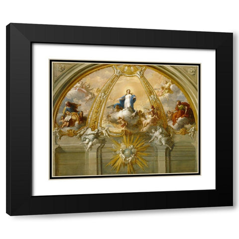 Immaculate Conception Black Modern Wood Framed Art Print with Double Matting by Costanzi, Placido