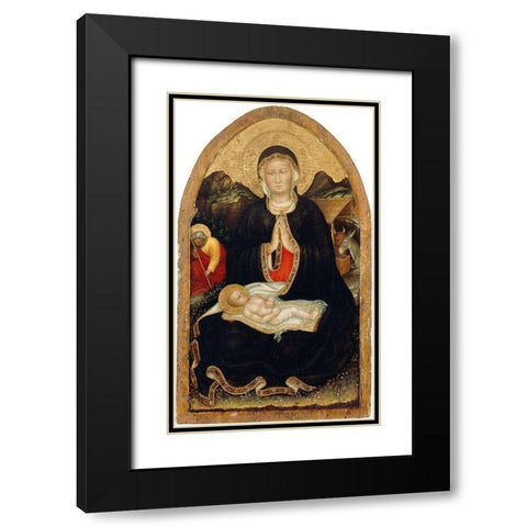 Nativity Black Modern Wood Framed Art Print with Double Matting by da Fabriano, Gentile
