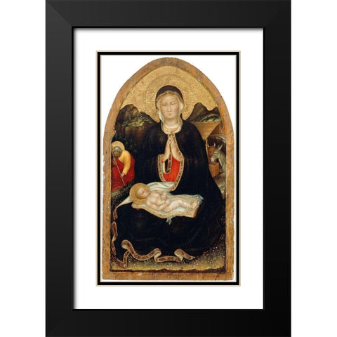 Nativity Black Modern Wood Framed Art Print with Double Matting by da Fabriano, Gentile