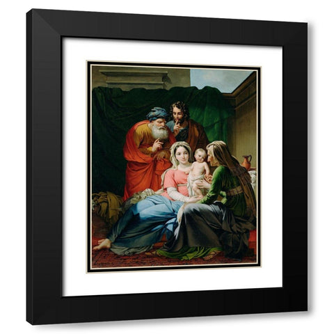 The Holy Family Black Modern Wood Framed Art Print with Double Matting by Paelinck, Joseph