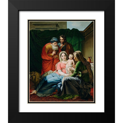The Holy Family Black Modern Wood Framed Art Print with Double Matting by Paelinck, Joseph