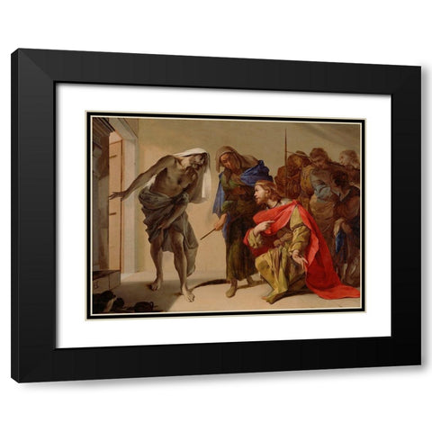 The Shade of Samuel Invoked by Saul Black Modern Wood Framed Art Print with Double Matting by Cavallino, Bernardo