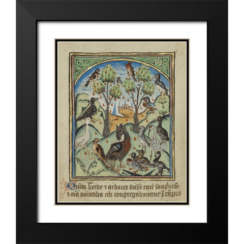 The Fifth Sign before the Day of Judgement Black Modern Wood Framed Art Print with Double Matting by Unknown 12th Century English Illuminator