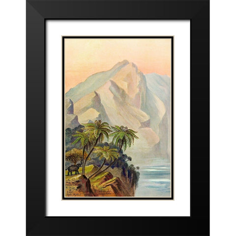 Am Ende der Welt Worlds End. Ceylon Black Modern Wood Framed Art Print with Double Matting by Haeckel, Ernst