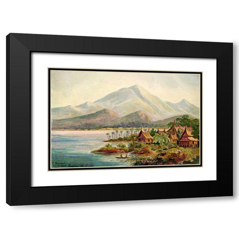 Singkara-See, Padanger Hochland, Sumatra Black Modern Wood Framed Art Print with Double Matting by Haeckel, Ernst