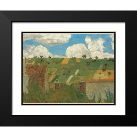 Landscape of the Ile-de-France, 1894 Black Modern Wood Framed Art Print with Double Matting by Vuillard, Edouard