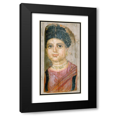 Mummy Portrait Black Modern Wood Framed Art Print with Double Matting by The Malibu Painter
