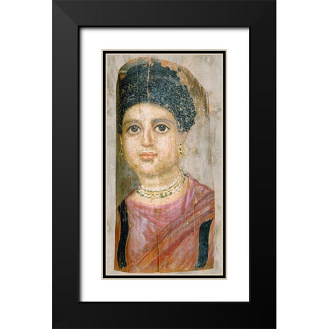 Mummy Portrait Black Modern Wood Framed Art Print with Double Matting by The Malibu Painter