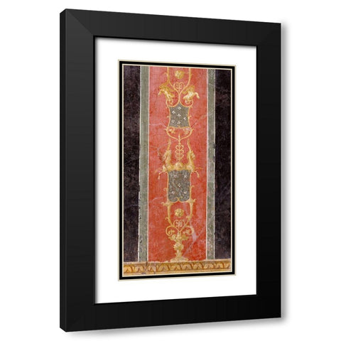 Wall Fragment with Grotesques Black Modern Wood Framed Art Print with Double Matting by Unknown 1st Century Roman Artisan