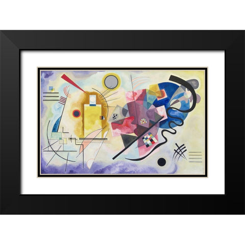 Yellow-Red-Blue, 1925 Black Modern Wood Framed Art Print with Double Matting by Kandinsky, Wassily