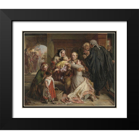 Not Guilty Black Modern Wood Framed Art Print with Double Matting by Abraham, Solomon,