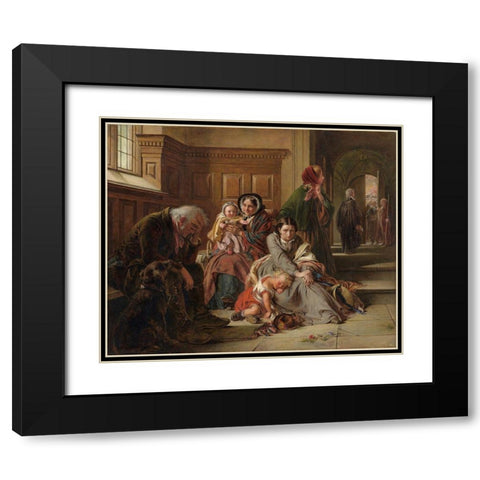 Waiting for the Verdict Black Modern Wood Framed Art Print with Double Matting by Abraham, Solomon,