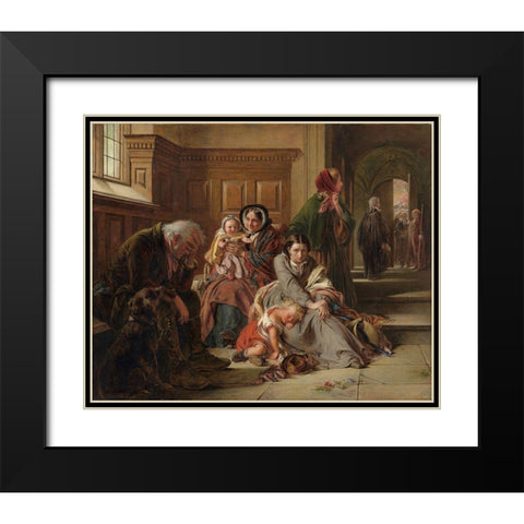 Waiting for the Verdict Black Modern Wood Framed Art Print with Double Matting by Abraham, Solomon,