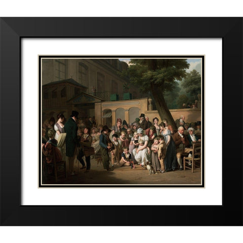 Entrance to the Jardin Turc Black Modern Wood Framed Art Print with Double Matting by Boilly, Louis Leopold