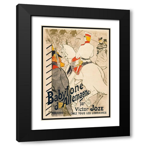Babylone dAllemagne Black Modern Wood Framed Art Print with Double Matting by de Toulouse-Lautrec, Henri