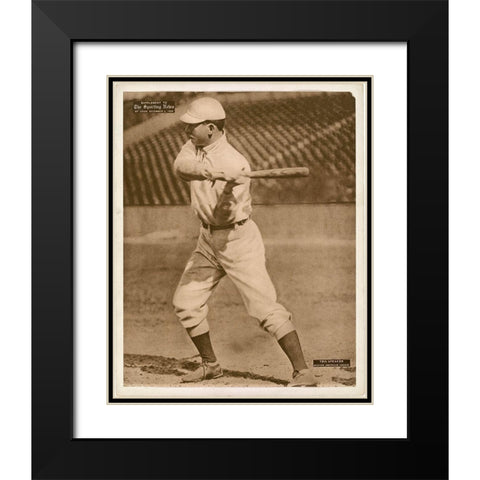 Tris Speaker, Boston American League, 1880 Black Modern Wood Framed Art Print with Double Matting by Leopold Morse Goulston Baseball Collection