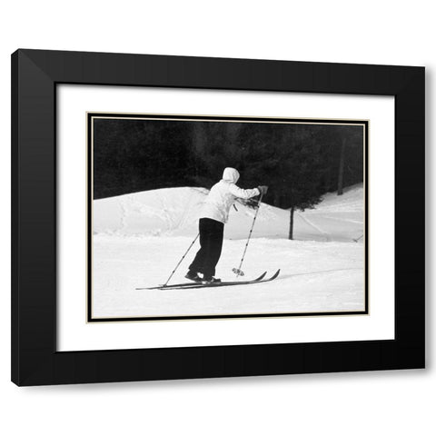 Winter Sports - Hanover, New Hampshire, 1936 Black Modern Wood Framed Art Print with Double Matting by Rothstein, Arthur