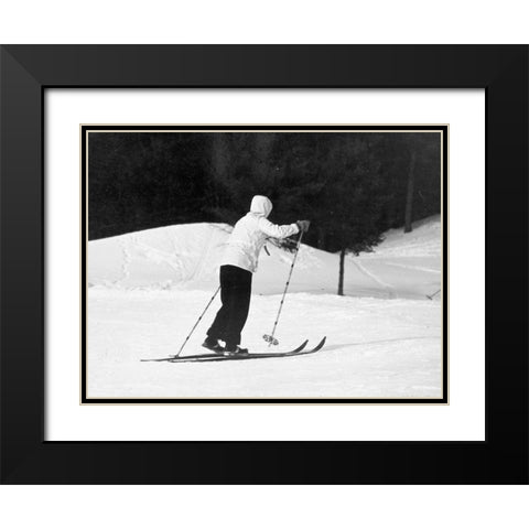 Winter Sports - Hanover, New Hampshire, 1936 Black Modern Wood Framed Art Print with Double Matting by Rothstein, Arthur