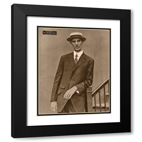 Connie Mack, Manager, Philadelphia American League, 1880 Black Modern Wood Framed Art Print with Double Matting by Leopold Morse Goulston Baseball Collection