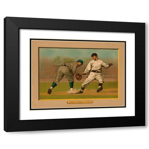 Jordan and Herzog at First Black Modern Wood Framed Art Print with Double Matting by American Tobacco Company