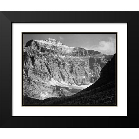 View from Going-to-the-Sun Chalet, Glacier National Park - National Parks and Monuments, Montana, 19 Black Modern Wood Framed Art Print with Double Matting by Adams, Ansel