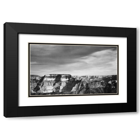 Grand Canyon from North Rim - National Parks and Monuments, 1940 Black Modern Wood Framed Art Print with Double Matting by Adams, Ansel