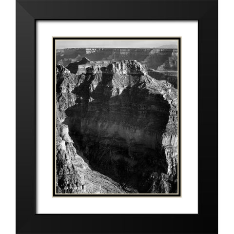 View from North Rim,  Grand Canyon National Park, Arizona, 1941 Black Modern Wood Framed Art Print with Double Matting by Adams, Ansel