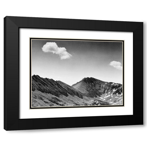 Coloseum Mountain, Kings River Canyon, proposed as a national park, California, 1936 Black Modern Wood Framed Art Print with Double Matting by Adams, Ansel