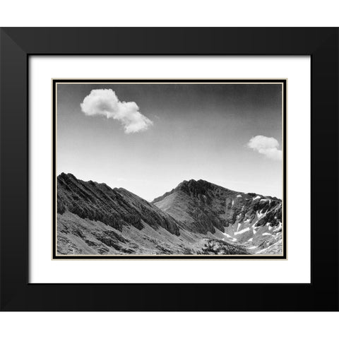 Coloseum Mountain, Kings River Canyon, proposed as a national park, California, 1936 Black Modern Wood Framed Art Print with Double Matting by Adams, Ansel