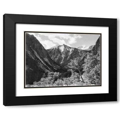 Paradise Valley, Kings River Canyon, proposed as a national park, California, 1936 Black Modern Wood Framed Art Print with Double Matting by Adams, Ansel