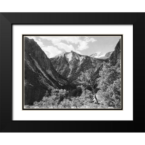 Paradise Valley, Kings River Canyon, proposed as a national park, California, 1936 Black Modern Wood Framed Art Print with Double Matting by Adams, Ansel