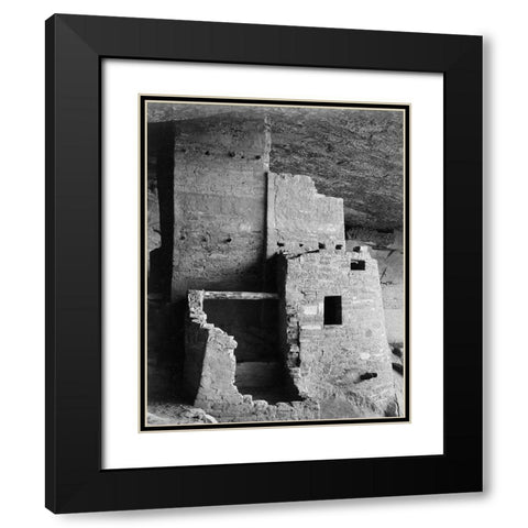 Close-up, Cliff Palace, Mesa Verde National Park, Colorado, 1941 Black Modern Wood Framed Art Print with Double Matting by Adams, Ansel