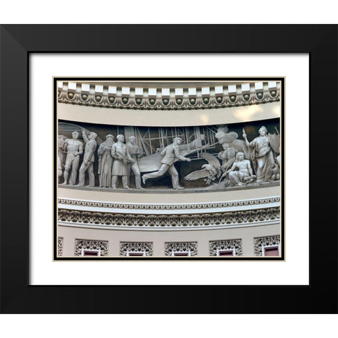 Wright Brothers frieze in U.S. Capitol dome, Washington, D.C. Black Modern Wood Framed Art Print with Double Matting by Highmith, Carol