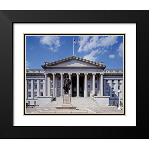 U.S. Treasury building, Washington, D.C. Black Modern Wood Framed Art Print with Double Matting by Highmith, Carol