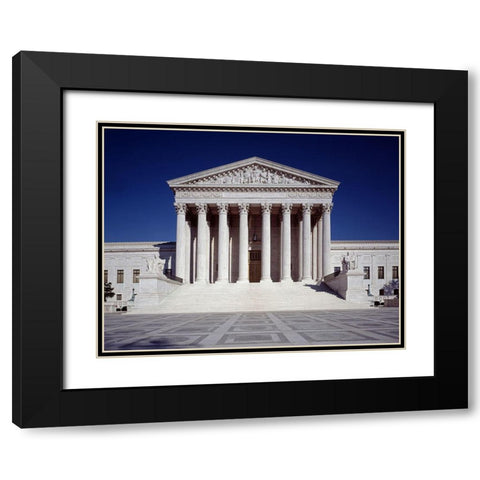 U.S. Supreme Court building, Washington, D.C. Black Modern Wood Framed Art Print with Double Matting by Highmith, Carol