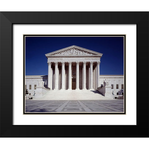 U.S. Supreme Court building, Washington, D.C. Black Modern Wood Framed Art Print with Double Matting by Highmith, Carol