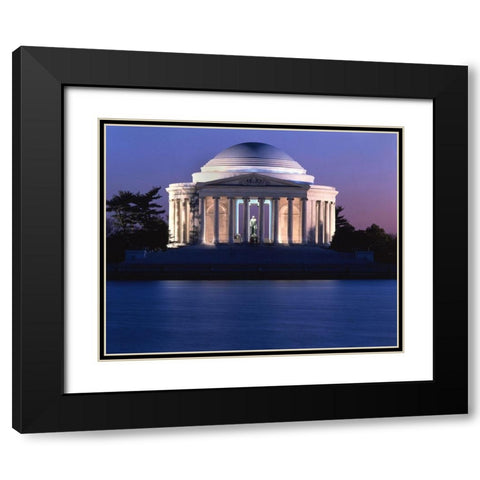 Jefferson Memorial, Washington, D.C. Black Modern Wood Framed Art Print with Double Matting by Highmith, Carol