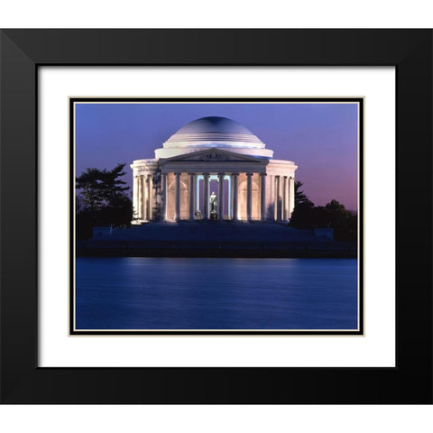 Jefferson Memorial, Washington, D.C. Black Modern Wood Framed Art Print with Double Matting by Highmith, Carol