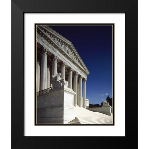 U.S. Supreme Court building, Washington, D.C. Black Modern Wood Framed Art Print with Double Matting by Highmith, Carol