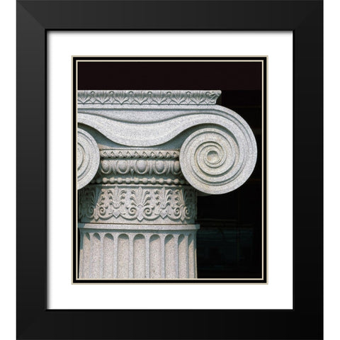 Column detail, U.S. Treasury Building, Washington, D.C. Black Modern Wood Framed Art Print with Double Matting by Highmith, Carol