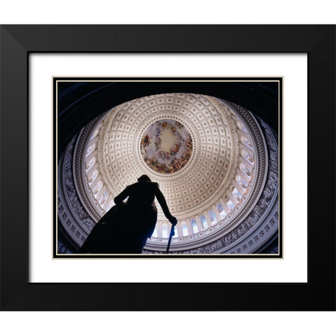 U.S. Capitol dome, Washington, D.C. Black Modern Wood Framed Art Print with Double Matting by Highmith, Carol