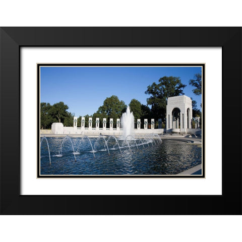 World War II Memorial, Washington, D.C. Black Modern Wood Framed Art Print with Double Matting by Highmith, Carol