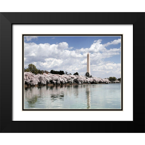 Washington Monument, Washington, D.C. - Vintage Style Photo Tint Variant Black Modern Wood Framed Art Print with Double Matting by Highmith, Carol