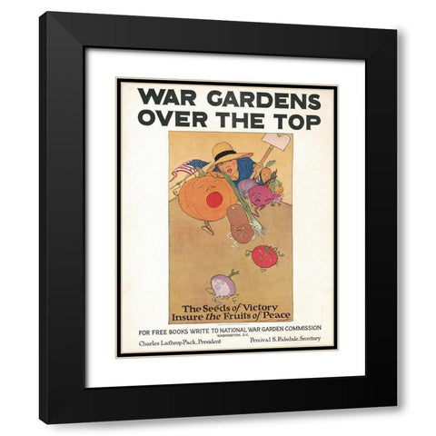 War Gardens Over the Top, 1919 Black Modern Wood Framed Art Print with Double Matting by Barney, Maginel Wright
