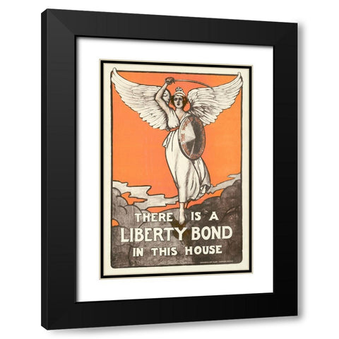 There is a Liberty Bond in this House Black Modern Wood Framed Art Print with Double Matting by Commercial Art Class, Maryland Institute